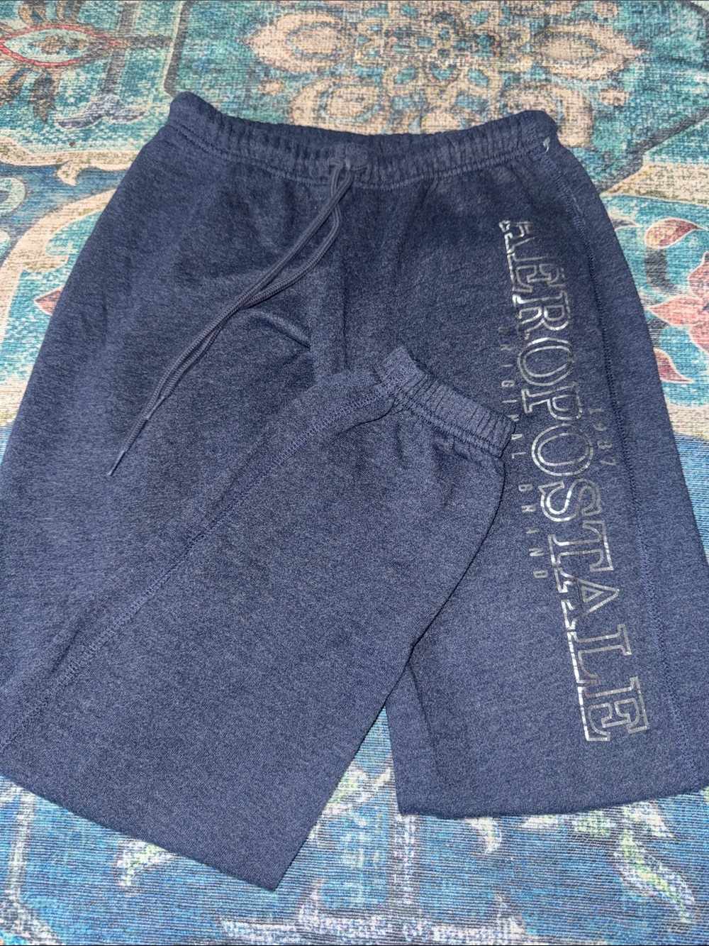 Aeropostale Navy Blue Women's Track Jogger Pants with Side Logo